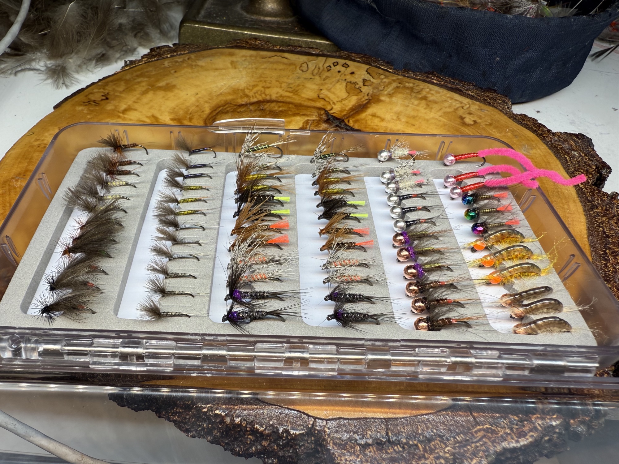 Zestaw much Mix — Nimfy, Mokre Muchy i Suche Muchy, 72 szt. (#10/12/14/16)
